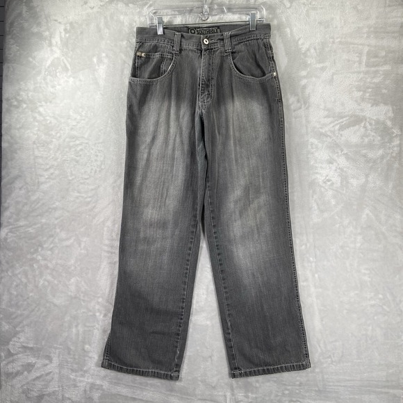 Southpole Jeans men's 30x31 Black Faded Denim Baggy Loose Relaxed Skater Hip Hop - Picture 1 of 15